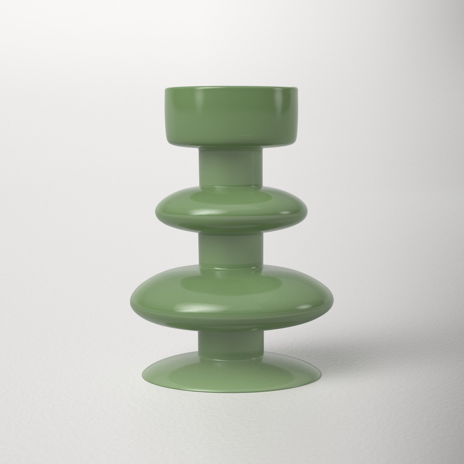 Geri Recycled Glass Tealight Holder, Green