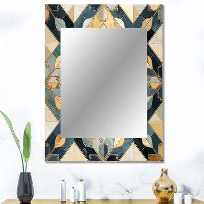 Heba - Teal Modern Wall Mirror
