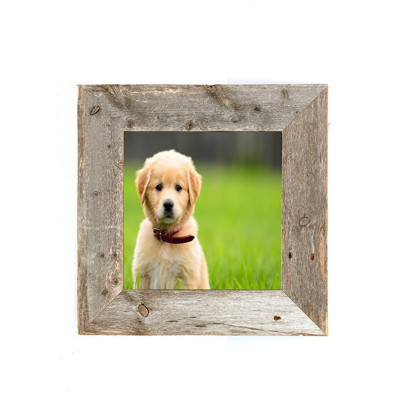 Cadre photo rustique en bois, 12 po x 12 po