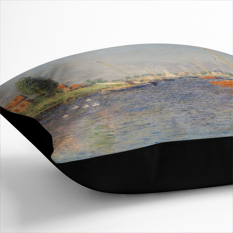 Square Cushion, 40cm H x 40cm W x 15cm D, Black