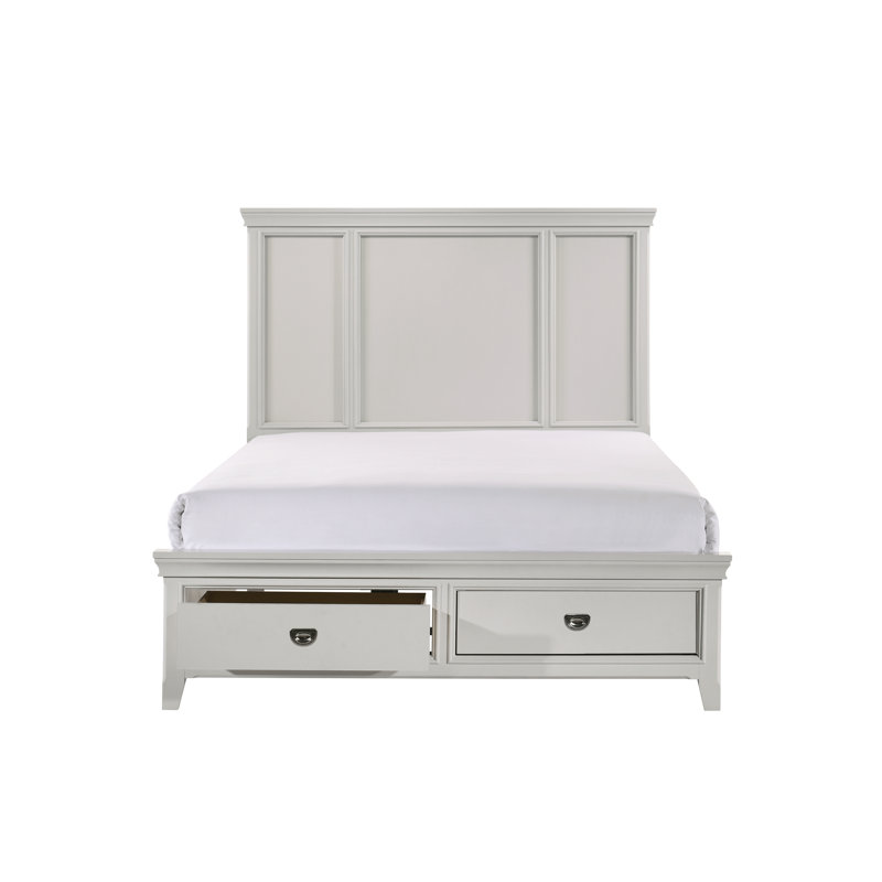 Gleda Solid Wood Storage Panel Bed, King