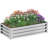 Galvanized Raised Garden Bed, 4' x 2' x 1' Metal Planter Box, for Growing Vegetables, Flowers, Herbs, Succulents, Silver