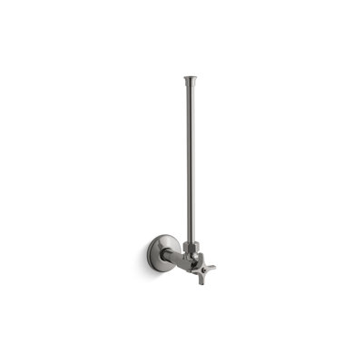 Alimentation en angle 1/2 po NPT avec arrêt avec poignée en croix et tube vertical recuit