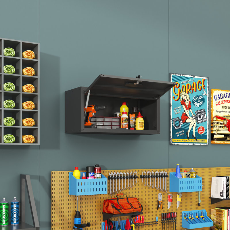 Armoire de rangement en métal robuste pour outils, Noir