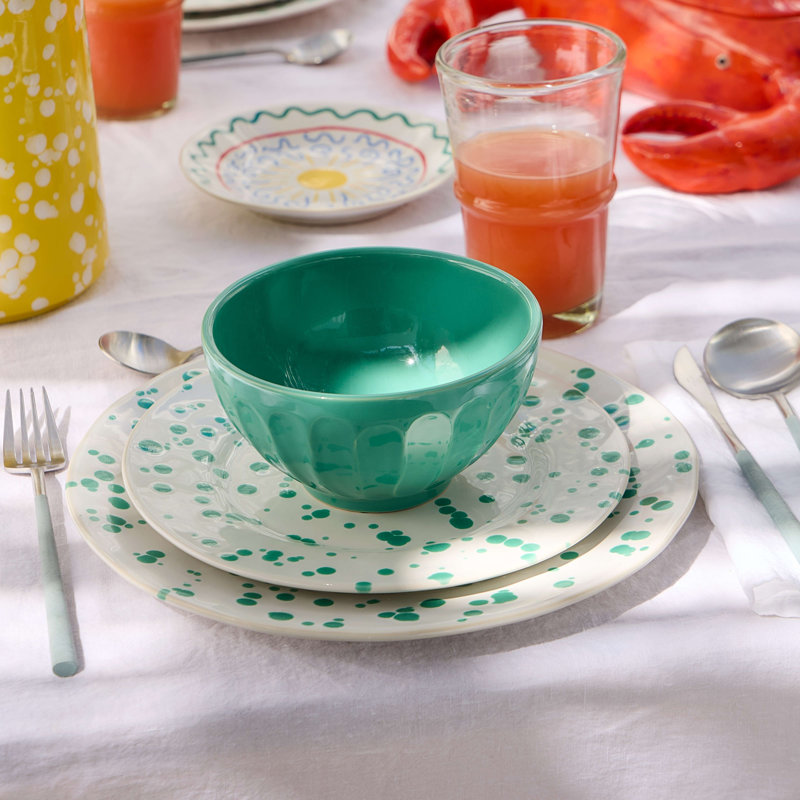 Rafaela Salad Plates, Sage Green