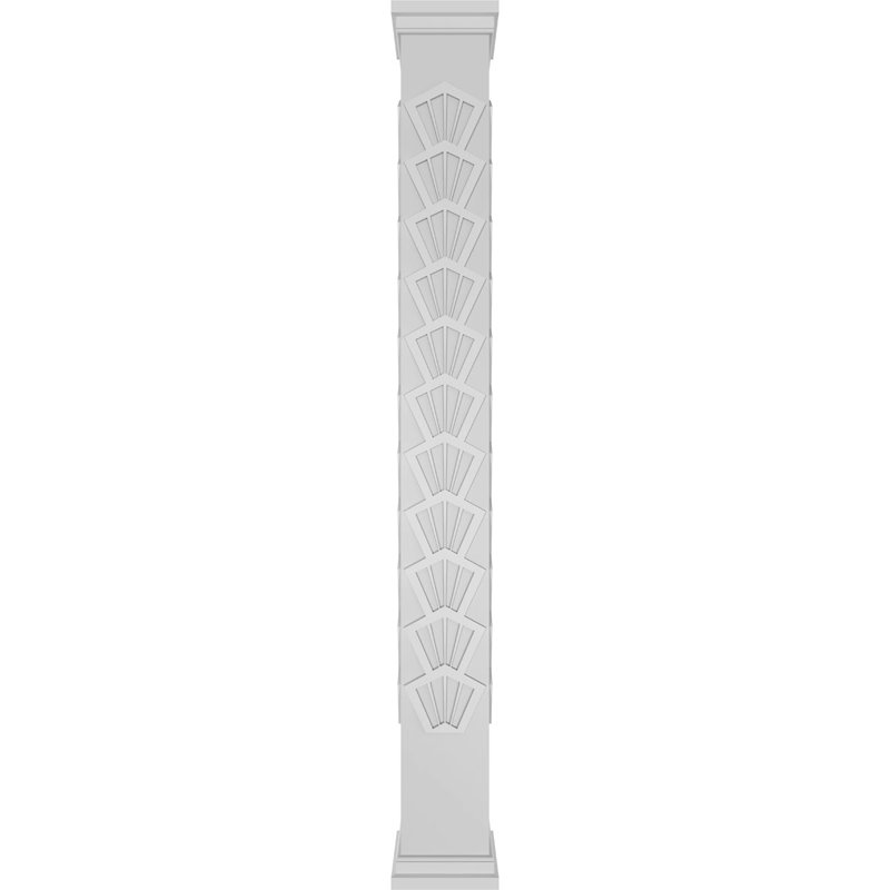 Carré côtier classique Craftsman non effilé avec colonne Capital Prairie et Prairie, H 96 po x l 7,625 po x P 7,625 po