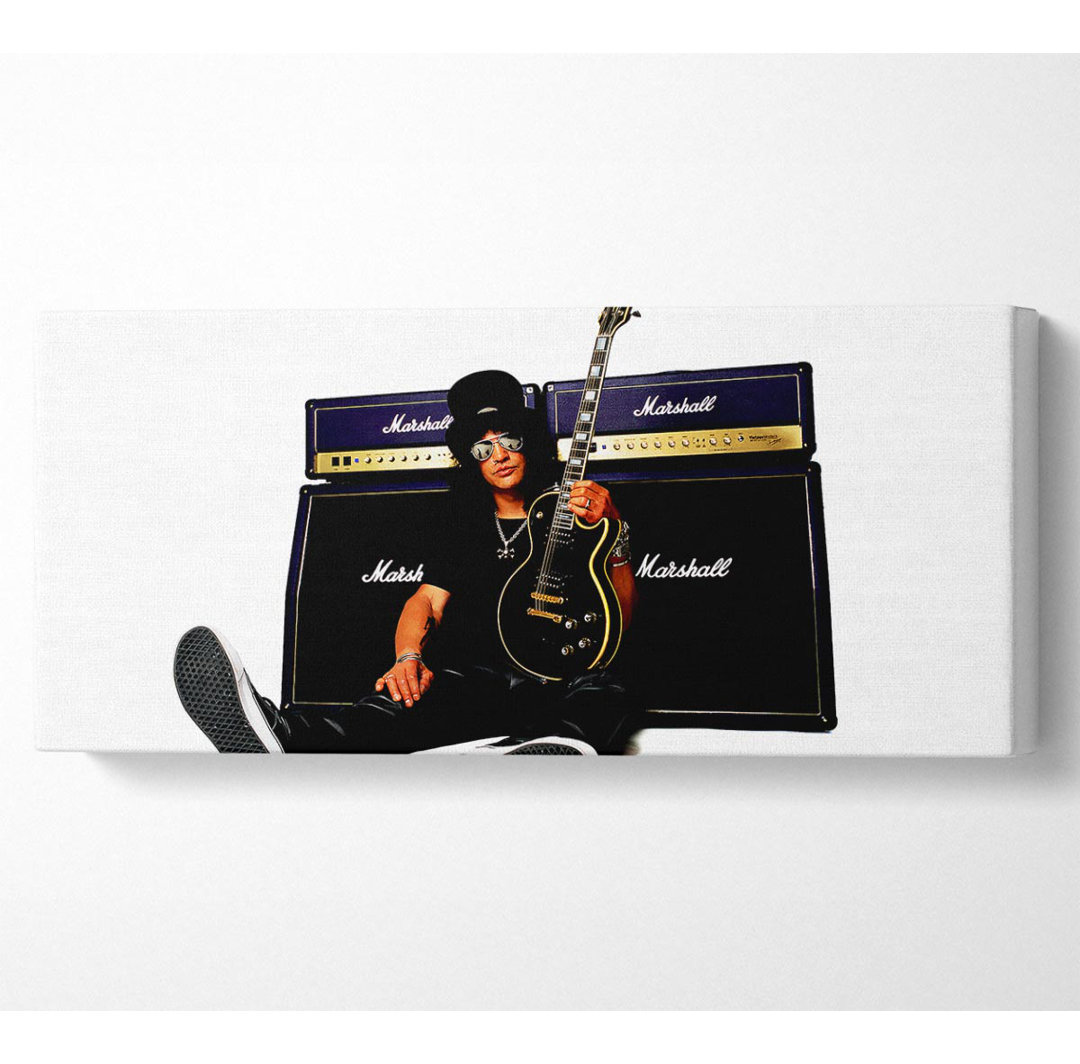 Slash Marshall Amps - Kunstdrucke auf Leinwand