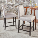 Stylish And Comfortable Counter Stool With Sturdy Construction And Upholstered Seat