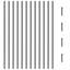 Balustres d'escalier en métal VEVOR, broches de balustrade carrées en alliage d'aluminium de 44 po x 0,5 po