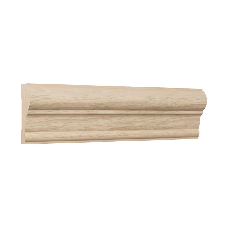 Moulure de chaise en bois massif l 1 po x l 2 3/8 po x L 96 po Wm392, Chêne blanc