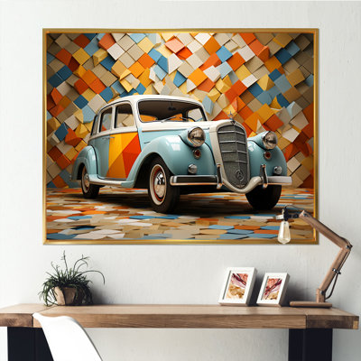 «Cubist 1950S Car Vintage Evolution I»