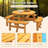 Faaizah Outdoor 8-person Dining Sets With 4 Curved Benches, Round Tabletop And Umbrella Hole-1190890021