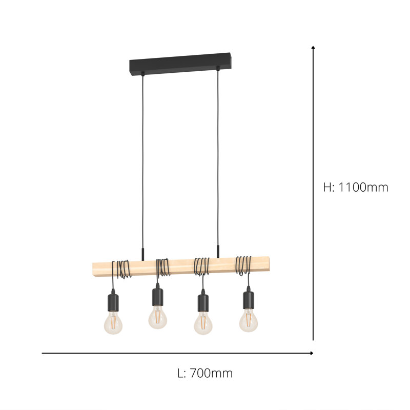 4 - Light Matte Black Pendant