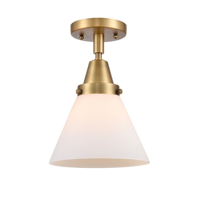Glass Flush Mount, LED, No, Brushed Brass