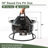 19" Propane Gas Fire Pit, 50000 BTU Round Steel Fire Pit For Outside Patio Deck Garden Backyard