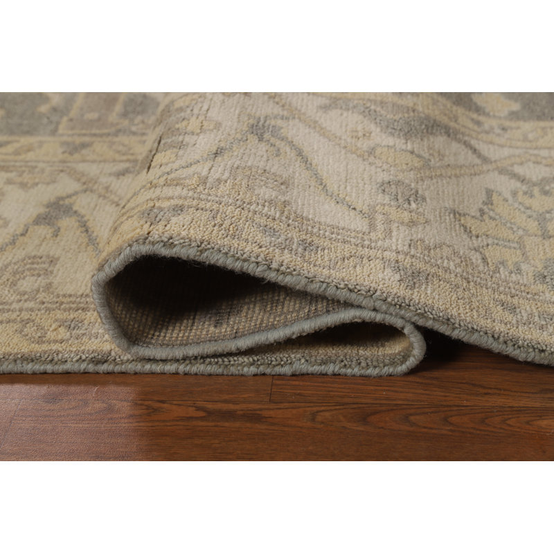 Tapis indien fait à la main gris Oushak 8 x 10