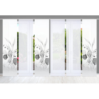 Polyester Semi Sheer Track Insert Sliding Panel