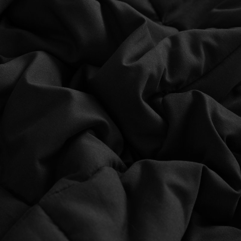 Édredon en duvet synthétique, housse de couette édredon 1pc avec languettes d'angle, doux - NTBAY, Grand, Noir