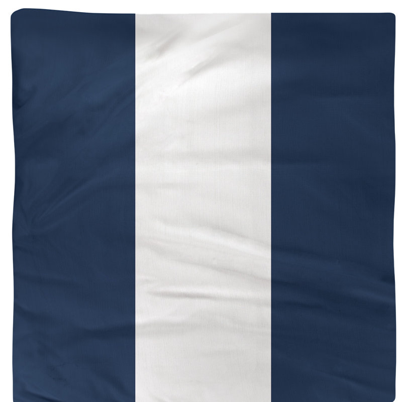 Striped Square Napkin, 22" H x 22" W x 0.25" D, Poly Twill, Navy/White/Navy