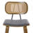 26" Modern Upholstered Low Back Rattan Wood Counter Height Stool-96885271-91870246