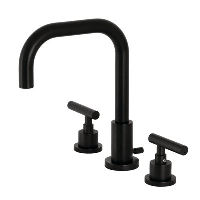 Kingston Brass Manhattan Widespread Bathroom Faucet With Drain Assembly