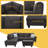 3-Piece Dark Brown Fluffy Fabric Modular Sectional Sofa-1617234497