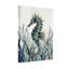 Animaux hippocampe bleu avec accents dorés et algues-1031172769