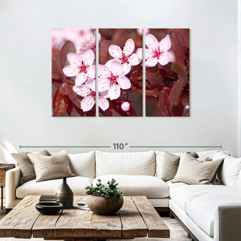 Harnek Blooming Japanese Cherry Blossoms, 48" H x 74" W