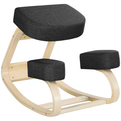  Ergonomic Kneeling Chair, Wood Kneel Stool