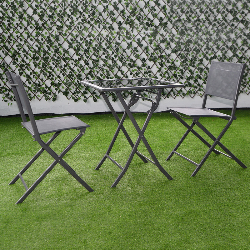 Ensemble de table bistro 3 pièces avec chaise pliable