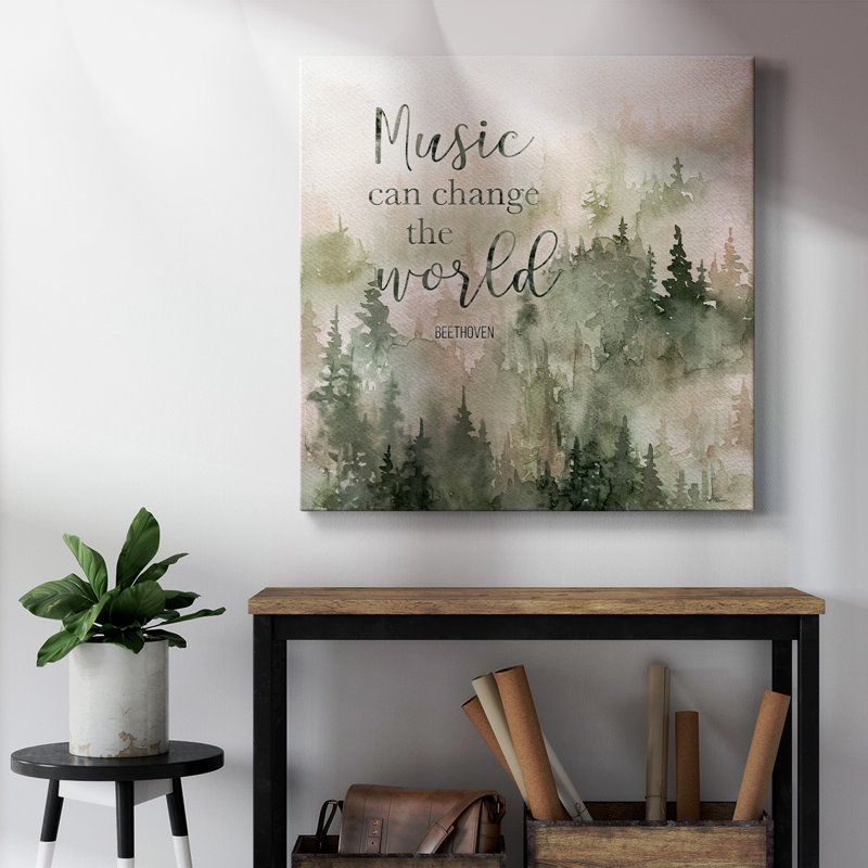 Music of the Mountains I - Toile tendue avec châssis de qualité supérieure - prête à être accrochée