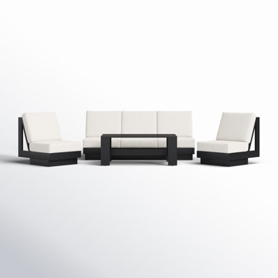 Lucca 4 -Piece Outdoor Seating Group with Sunbrella Cushions