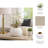 Decorative Metal Table Vase for Tabletop Centerpiece - Elegant Round Flower Vase for Living Room, Bathroom, and Office - White & Gold