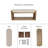 Noah Solid Wood Entryway Storage Bench with Upholstered Seat and Open Shelf-121354314