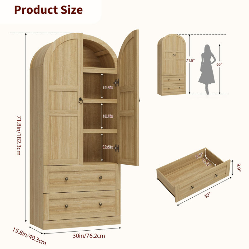 182.4cm Kitchen Pantry, Yellow