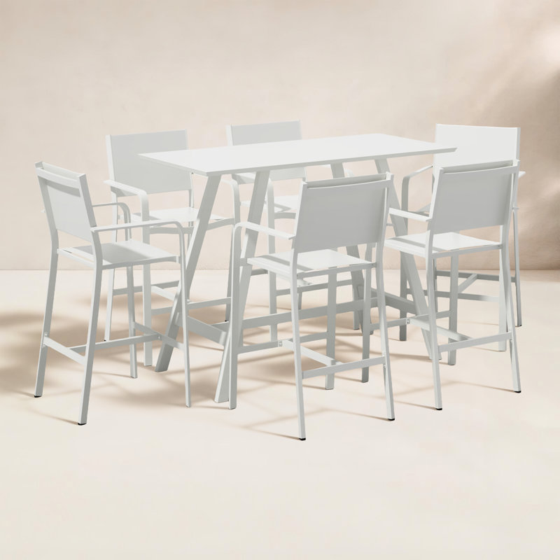 Sunset 7 Piece Bar Table Set