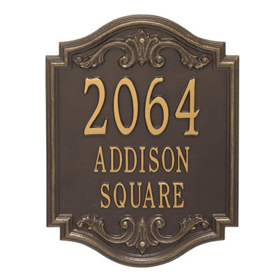 Signature Series 3-Line Wall Address Plaque