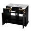 Bathroom Vanity with Resin Sink Combo Solid Wood Frame Bathroom Storage Cabinet