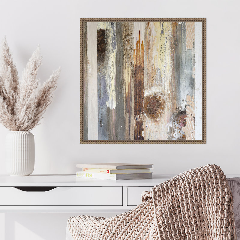 Textured Grain V by Erin McGee Ferrell Framed Canvas Wall Art Print, 22" H x 22" W