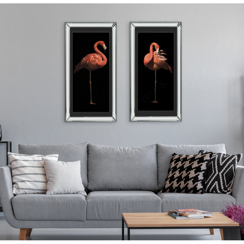 Flamingo 12 - Print on Wood