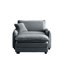 Canapé simple à assise profonde avec repose-pieds et coussin