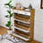 Shoe Cabinet With 3 Hidden Flip Drawers & 2 Storage Drawer,Particle Board Narrow Shoe Storage Cabinet,Freestanding Shoe Organizer Cabinet For Entryway Hallway-759549826