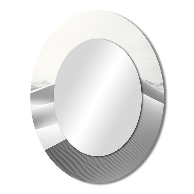 Miroir mural ovale blanc, 43 po x 33 po