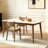 4 - Person White Rectangular Sintered Stone Stone Tabletop Dining Table Set