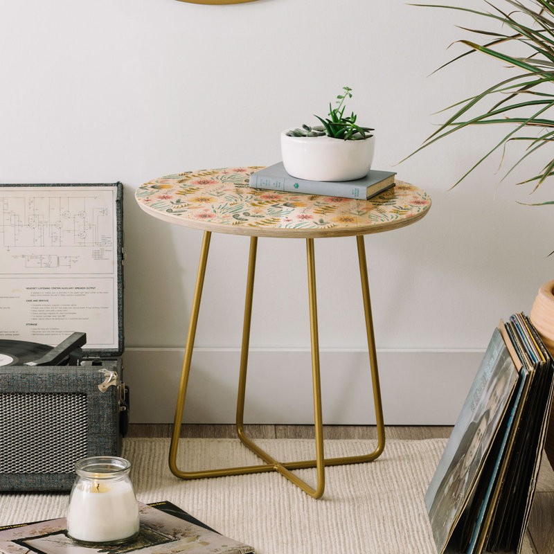 Solid Wood Top End Table