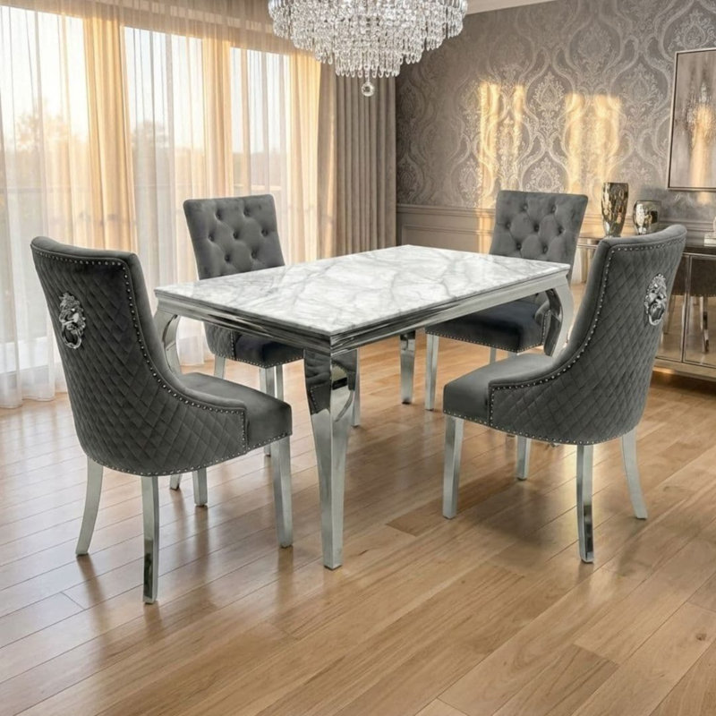4 - Person Dining Set, Grey