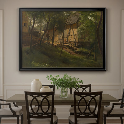 «Farmhouse in the Woods» - Hans Gude - Toile tendue avec châssis, 1859