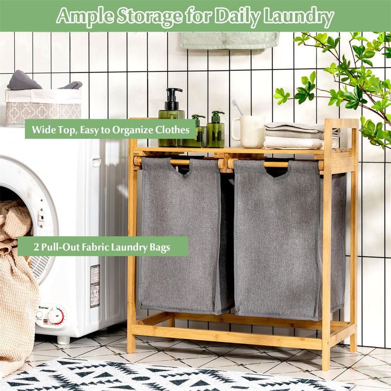 Wood Laundry Sorter