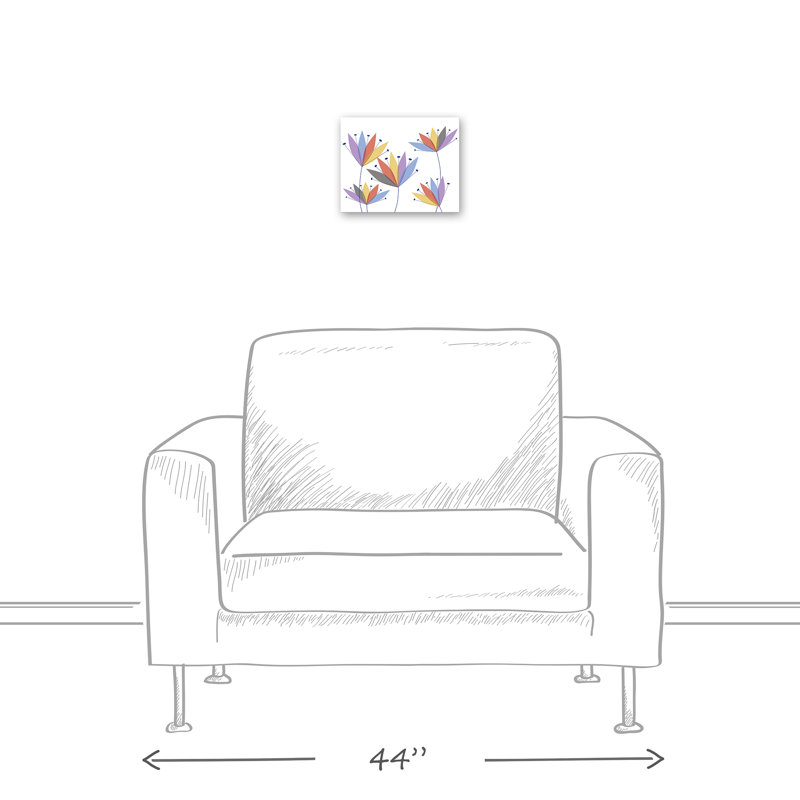 «Mod Flowers», impression sur toile tendue, H 8 po x l 10 po