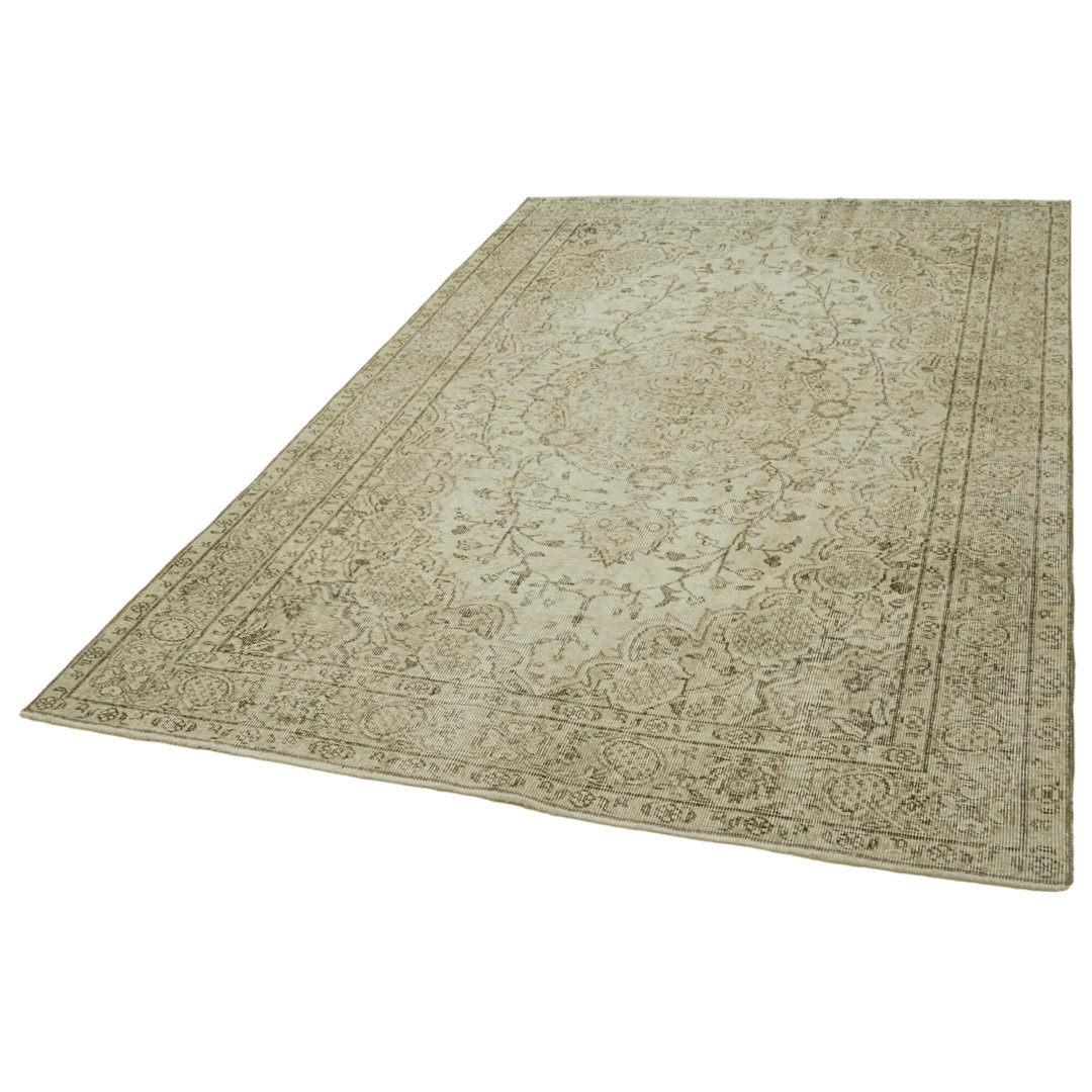 Vintage Beige Vintage Wool Handmade Area Rug